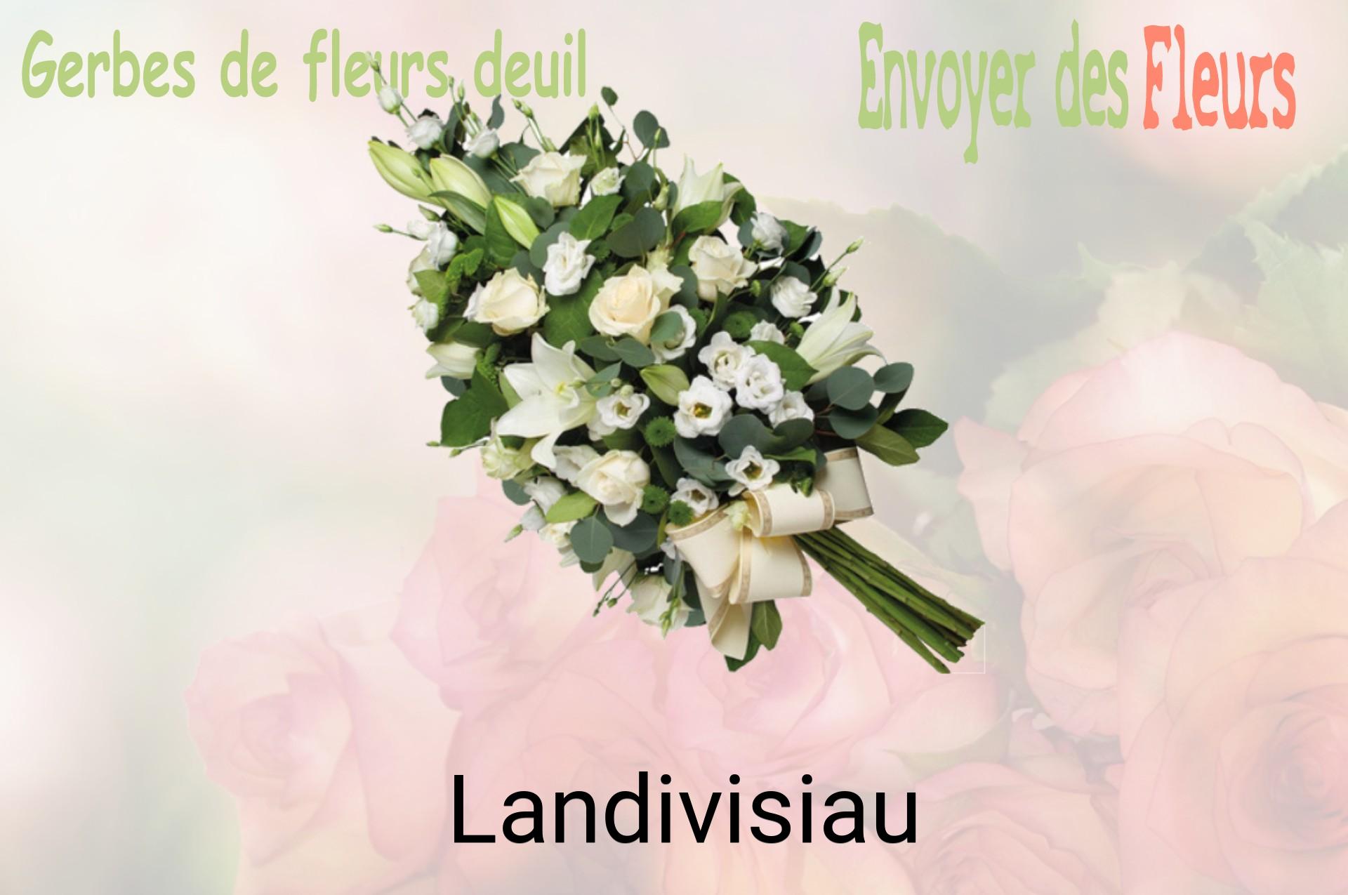 Gerbe de fleurs de deuil livrée à Landivisiau